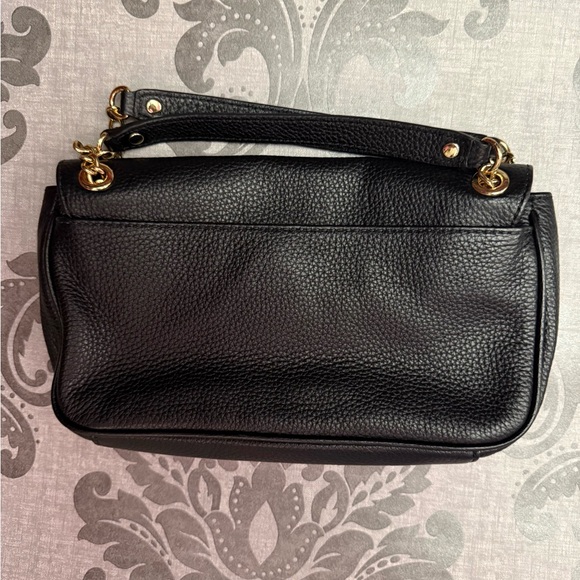 MICHAEL Michael Kors Black Leather Bag with Gold Accents - Picture 3 of 6